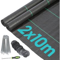 110gsm Weed Control Membrane Pegs & Plates 4m x 10m