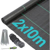 110gsm Weed Control Membrane Pegs & Plates 2m x 10m