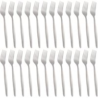 Argon Tableware Economy Silver Dinner Forks - 24x Durable Rust Resistant Flatware