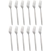 Argon Tableware Economy Silver Dinner Forks - 12x Durable Rust Resistant Flatware
