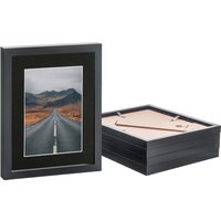 Nicola Spring Photo Frames with 5" x 7" Mount - 8" x 10" - Ivory Mount - Pack of 5 in Black