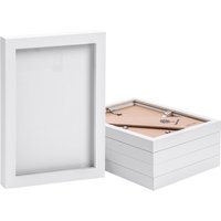 Nicola Spring Photo Frames - A5 (6" x 8") - Pack of 5 in White