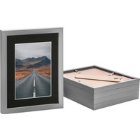 Nicola Spring Photo Frames with 5" x 7" Mount - 8" x 10" - Ivory Mount - Pack of 5 in Grey