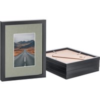 Nicola Spring Photo Frames with 4" x 6" Mount - 8" x 10" - Ivory Mount - Pack of 5 in Black