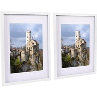 Nicola Spring 2x Photo Frame with White A4 Mount - A3 (12" x 17") Picture Display