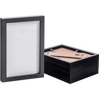 Nicola Spring Photo Frames - A5 (6" x 8") - Pack of 5 in Black