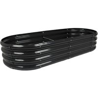 Rounded Galvanised Steel Raised Garden Bed 180cm x 90cm 1pc cm x 90 cm