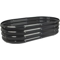 Rounded Galvanised Steel Raised Garden Bed 120cm x 60cm 1pc cm x 60 cm