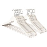 Wooden Clothes Hangers Pack 20 Strong Clothes Suit Hanger Trouser Bar Pack