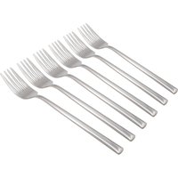Argon Tableware Tondo Stainless Steel Dinner Forks - 21.5cm - Pack of 6 in Silver