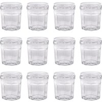 Argon Tableware 30ml Glass Jam Jars - Set of 12 - Empty Screw Top Preserving Jar in Clear