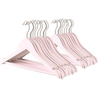 Wooden Clothes Hangers Pack 20 Clothes Hanger Trouser Bar Pack