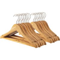 Wooden Clothes Hangers Pack 20 Clothes Hanger Trouser Bar Pack