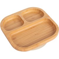 Bamboo Suction Plate Segmented Divided Non Slip Weaning Plate