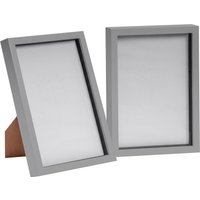 Nicola Spring 3D Box Photo Frame - A4 (8 x 12") - Pack of 2 in Grey