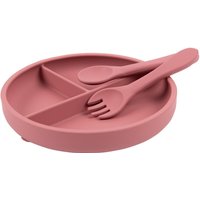 Silicone Suction Plate Fork & Spoon Set Silicone Feeding Set