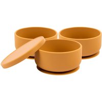 3pc Silicone Suction Bowls & Lids Non Slip Weaning Feeding Set