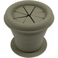 Tiny Dining Silicone Snack Pot - 330ml - No Spill Baby Toddler Snack Suction Cup in Khaki
