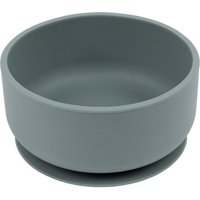 Tiny Dining Silicone Suction Bowl - Non-Slip Baby Toddler Weaning Feeding Bowl in Dark Grey