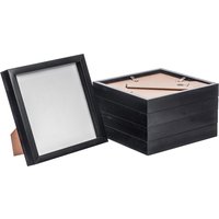 Nicola Spring 3D Box Photo Frames - 8 x 8" - Pack of 5 in Black