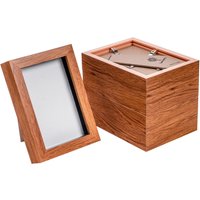 Nicola Spring 3D Box Photo Frames - 4 x 6" - Pack of 5 in Dark Brown