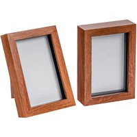 3D Box Photo Frames 4 x 6" Pack 2 Dark