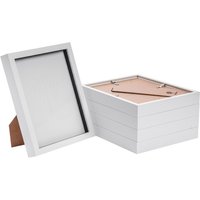 Nicola Spring 3D Box Photo Frames - 8 x 10" - Pack of 5 in White