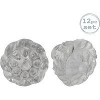 Nicola Spring Glass Cabinet Knobs - Flower - Pack of 12 in Clear | Size: 1000mm x 500mm