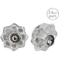 Nicola Spring Glass Cabinet Knobs - Star - Pack of 24 in Clear | Size: 1000mm x 500mm