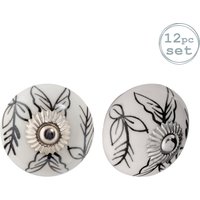 Round Ceramic Cabinet Knobs Leaves Pack 12 1000mm x 500mm