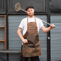 Paper High Buffalo Leather Apron in Brown