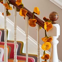 Paper High Felt Flower Garland in Mustard