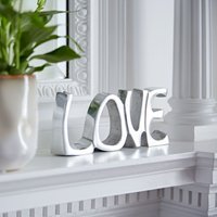 Paper High Reclaimed Metal Love Sign in Silver