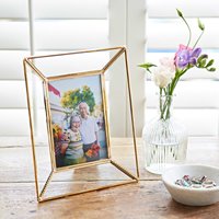 Paper High Anjana Reclaimed Glass & Gold Metal Photo Frame | Size: Small