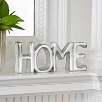 Paper High Reclaimed Metal Home Sign in Silver