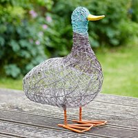Paper High Patka the Fat Duck Wire Garden Ornament in Silver