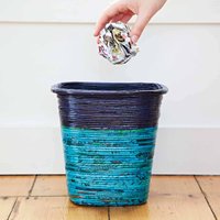 Reclaimed Newspaper Waste Basket