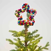 Paper High Felt Multicoloured Star Tree Topper