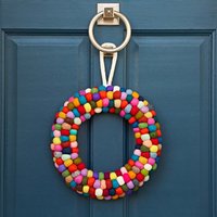 Paper High Felt Multicoloured Wreath