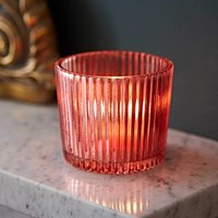 Paper High Pink Reclaimed Glass Tea Light Holder