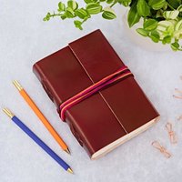 Paper High Distressed Leather 3-String Journal in Plum
