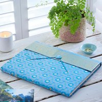Paper High Extra Large Sari Fabric Photo Album in Blue