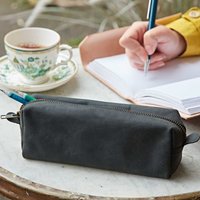 Buffalo Leather Square Pencil Case