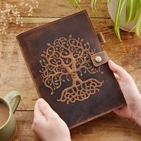 Tree Life Buffalo Leather Refillable Journal Lined