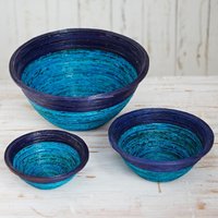 Round Recycled Newspaper Bowl