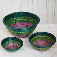 Round Recycled Newspaper Bowl