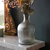Paper High Rippled Glass Bottle Vase in Clear | Size: Large