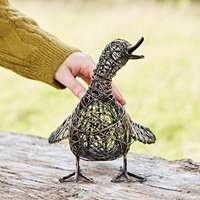 Janhvi Small Quacking Duck Wire Garden Ornament