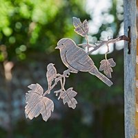Iron Bird Silhouette Garden Art