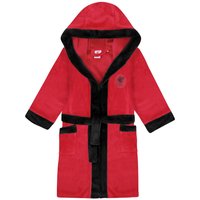 Liverpool FC Boy's Kids Hooded Fleece Dressing Gown Robe in Red | Size: 9-10 Years